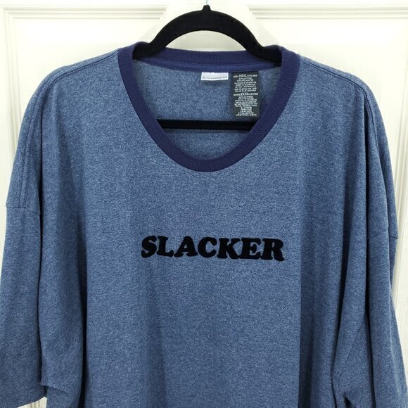 Men's VTG 90s/2000s No Boundaries Slacker Short Sleeve Tee XXXL Heather Blue - Picture 4 of 13